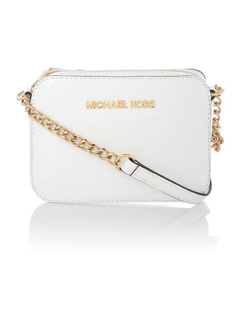 michael kors crossbodies white|Michael Kors white small crossbody.